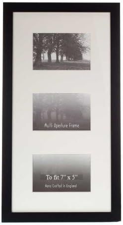 20x10 Multi Aperture Frames to Fit 3 Photo's Black - 7x5