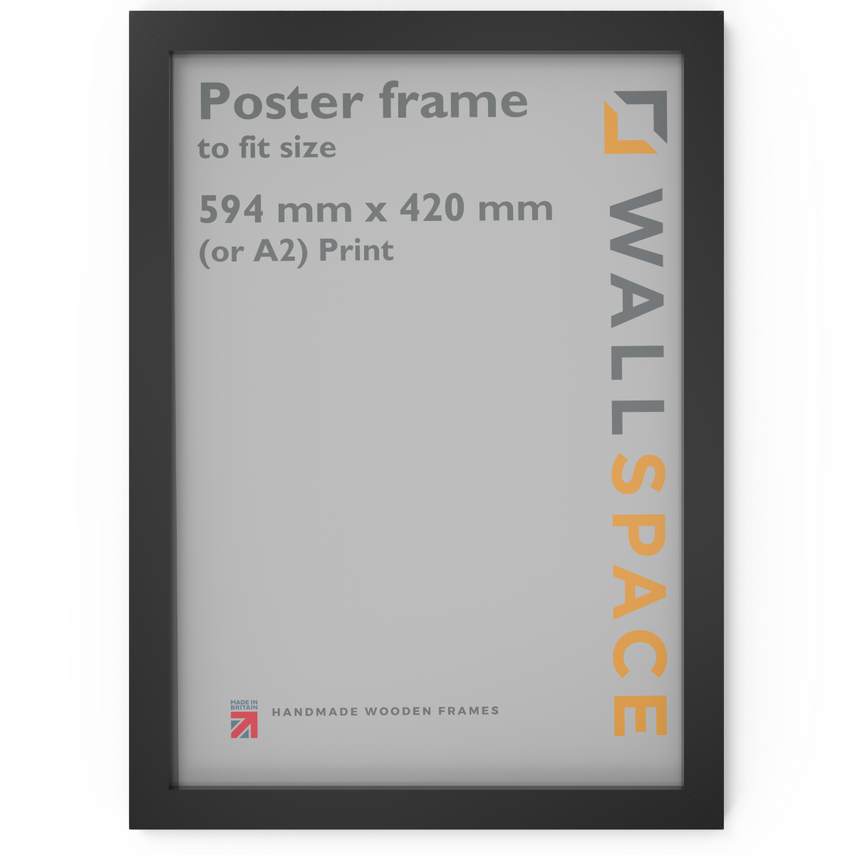 A2 Wooden Poster Frame - Black Wood