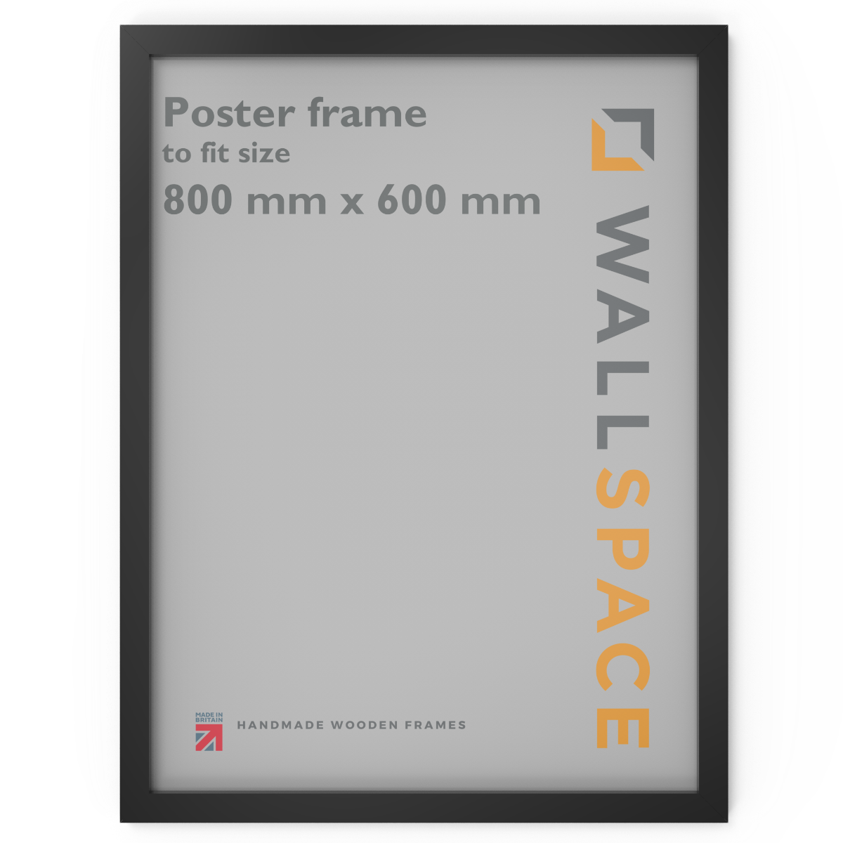 Black Wooden Poster Frame - 600mm x 800mm