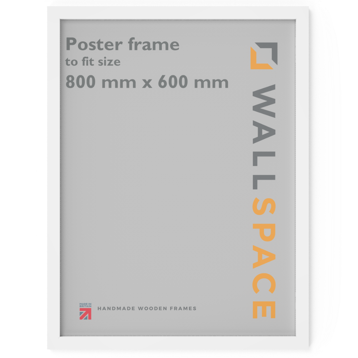 White Wooden Poster Frame - 600mm x 800mm