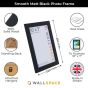 10 x 7 Smooth Matt Black Photo Frames