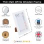 6 x 4 Thin Matt White Photo Frames
