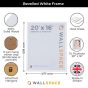 20 x 16 Bevelled White Photo Frames