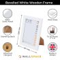 7 x 5 Bevelled White Photo Frames
