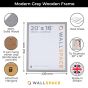 20 x 16 Modern Grey Wooden Photo Frames