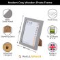 8 x 6 Modern Grey Wooden Photo Frames