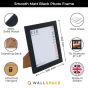 8 x 8 Smooth Matt Black Square Photo Frames