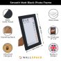 9 x 6 Smooth Matt Black Photo Frames