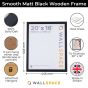 20 x 16 Smooth Matt Black Photo Frames