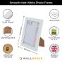 8 x 6 Smooth Matt White Photo Frames