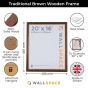 20 x 16 Traditional Brown Frame