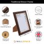 9 x 7 Traditional Brown Frame