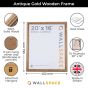 20 x 16 Antique Gold Wooden Photo Frames