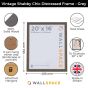 20 x 16 - Vintage Shabby Chic Distressed Frame - Grey