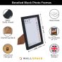9 x 7 Bevelled Black Photo Frames